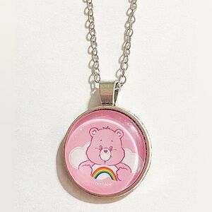Cheer Care Bear Silver Pendant Necklace